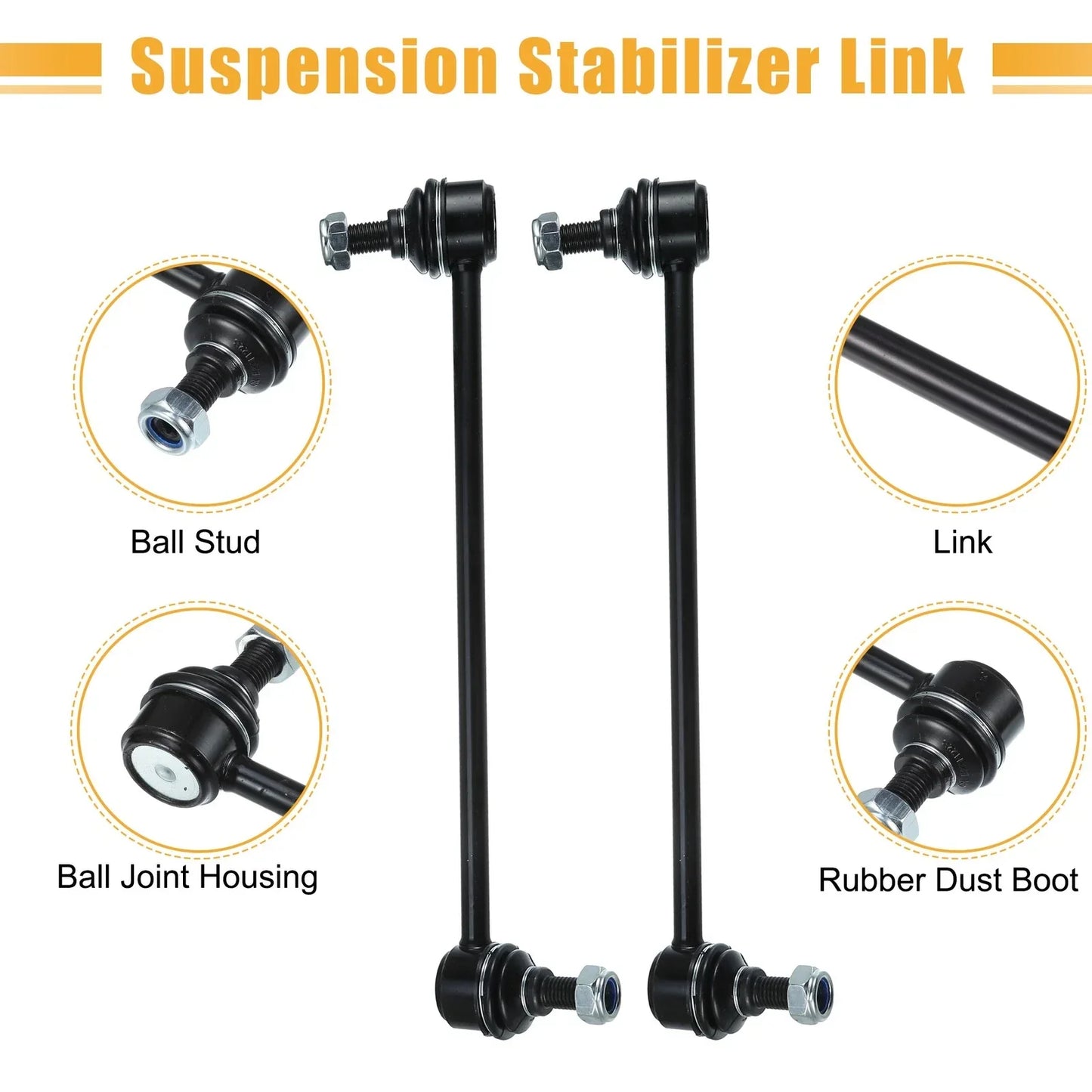 2 x Front Sway Bar Links Stabilizer Kit for Mercedes-Benz C230 (2008-2009)