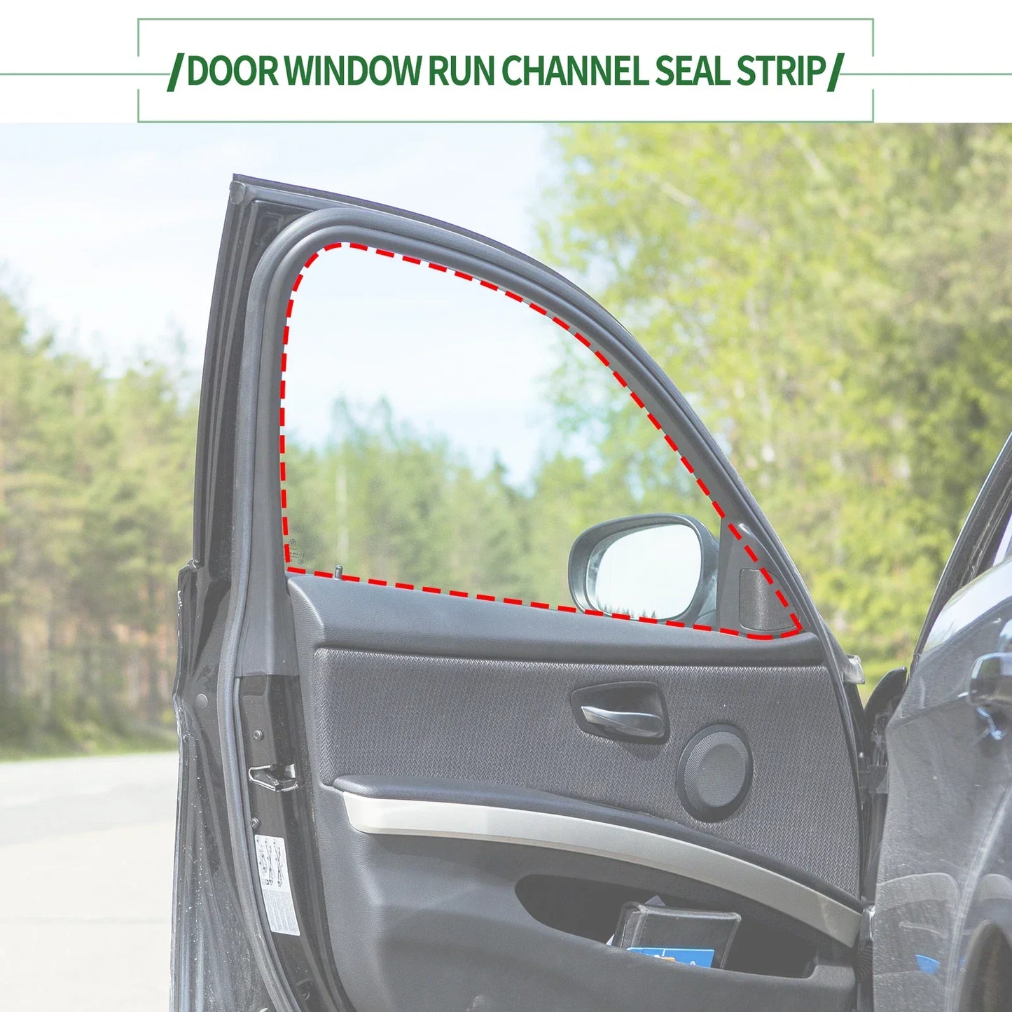 Front Right Door Window Run Channel Seal Strip for Honda Fit (2007-2014)