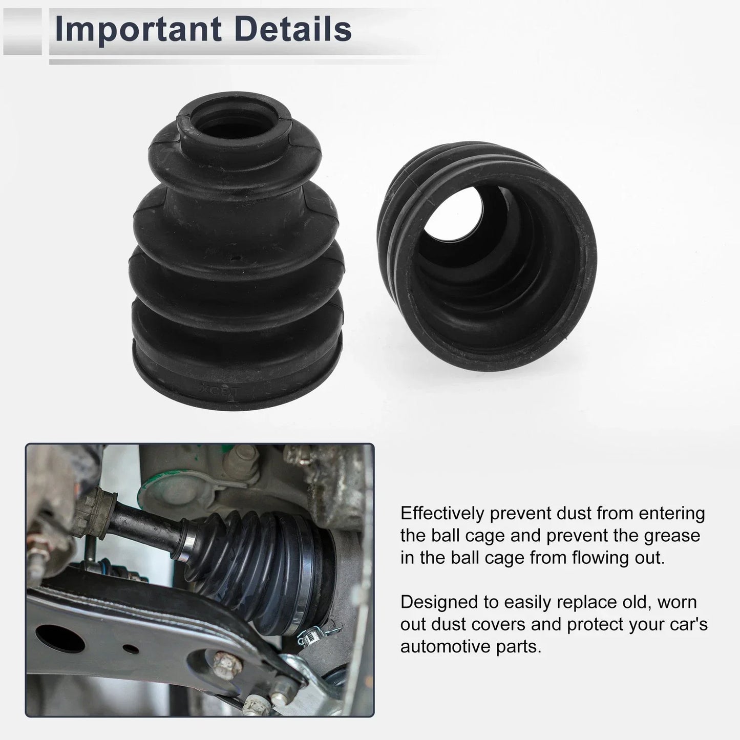 Outer CV Joint Boot Kit with Clamps for Mercedes-Benz 180C (1960-1963)