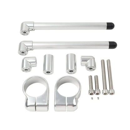 58MM Clip-On Handlebar for Universal Cafe Racer Motor - Silver