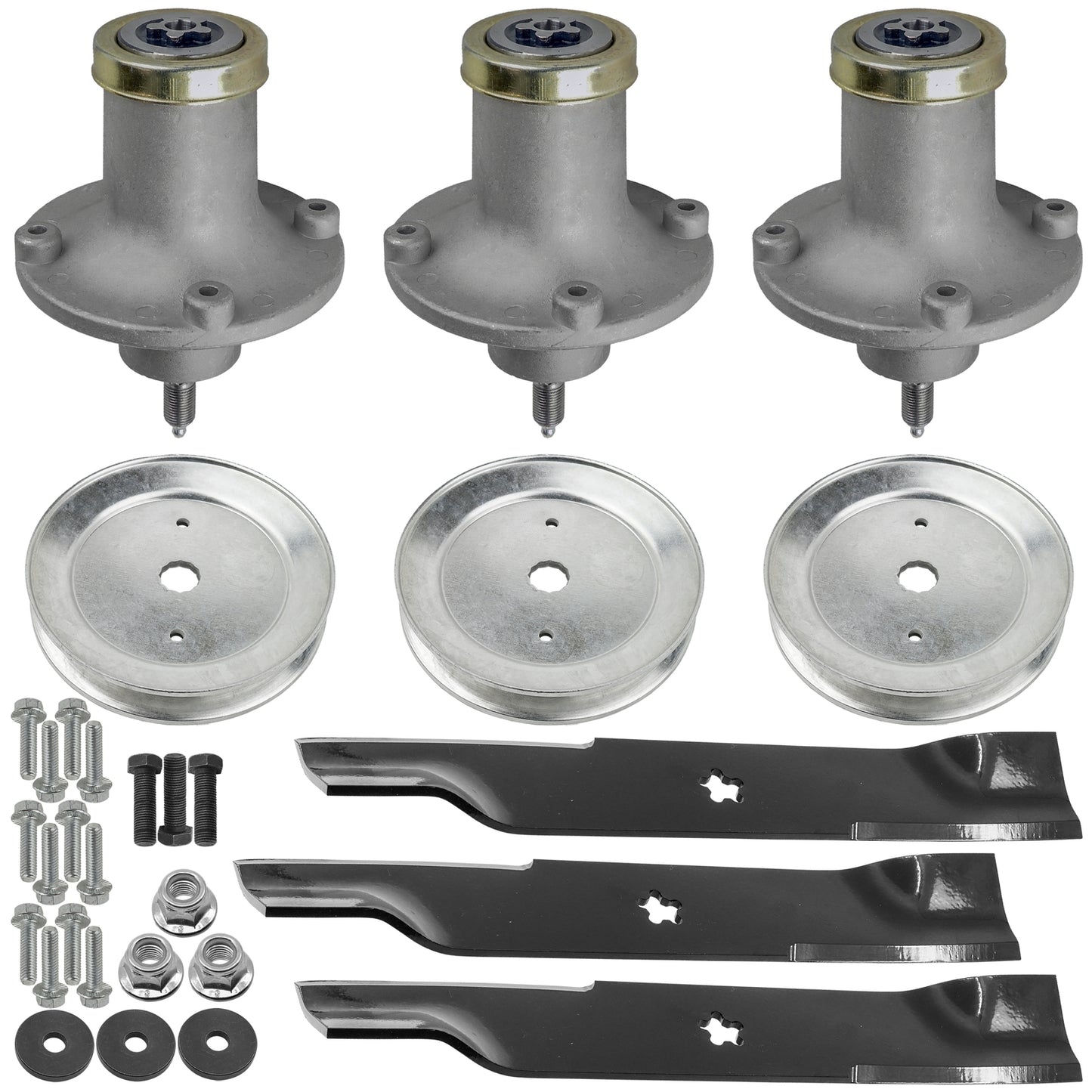 Deck Spindle Assembly with Pulley and Blade for Dixon RAM 48 CE ZT (2019–2024)