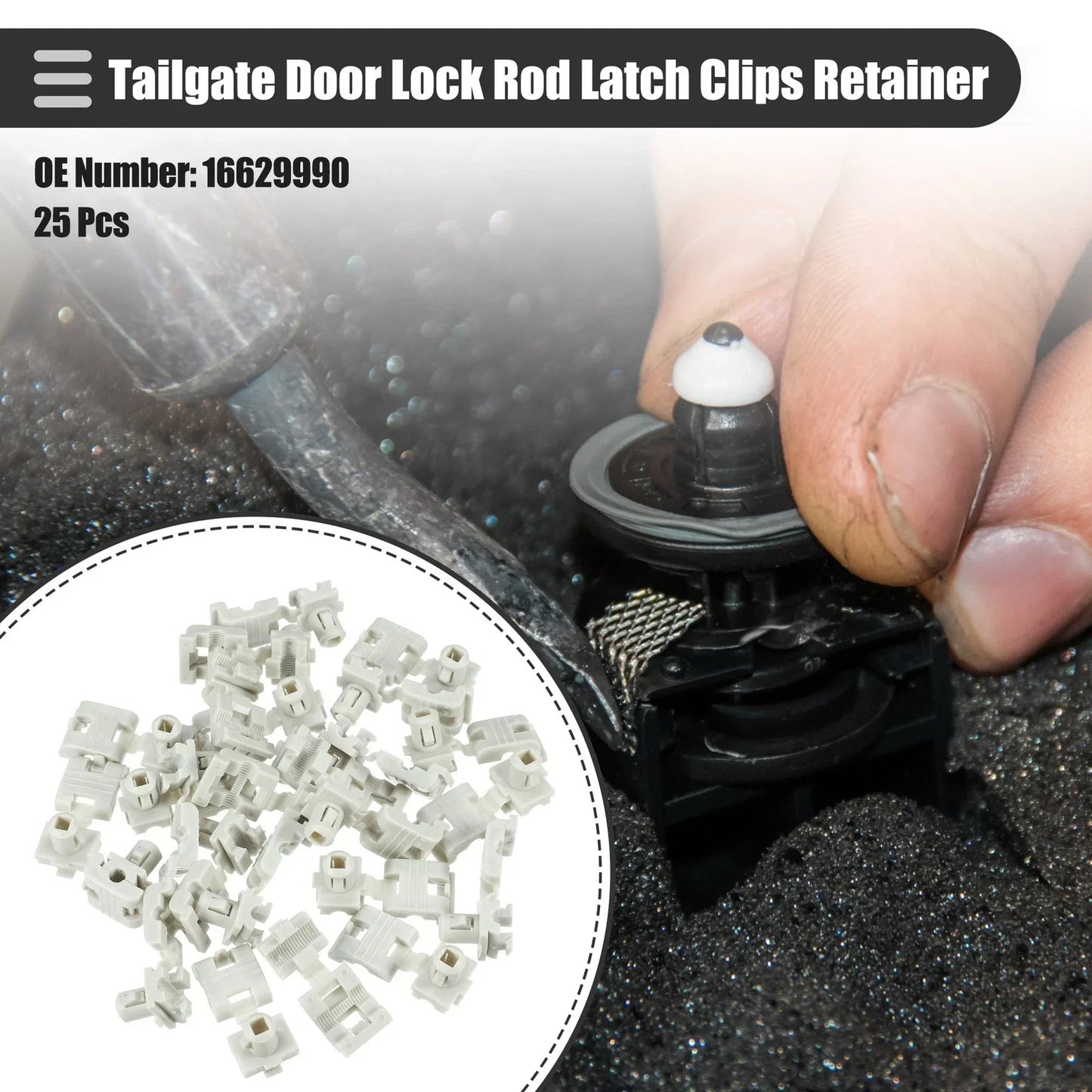 25 x Tailgate Door Lock Rod Latch Clips for Chevrolet (No.16629990)