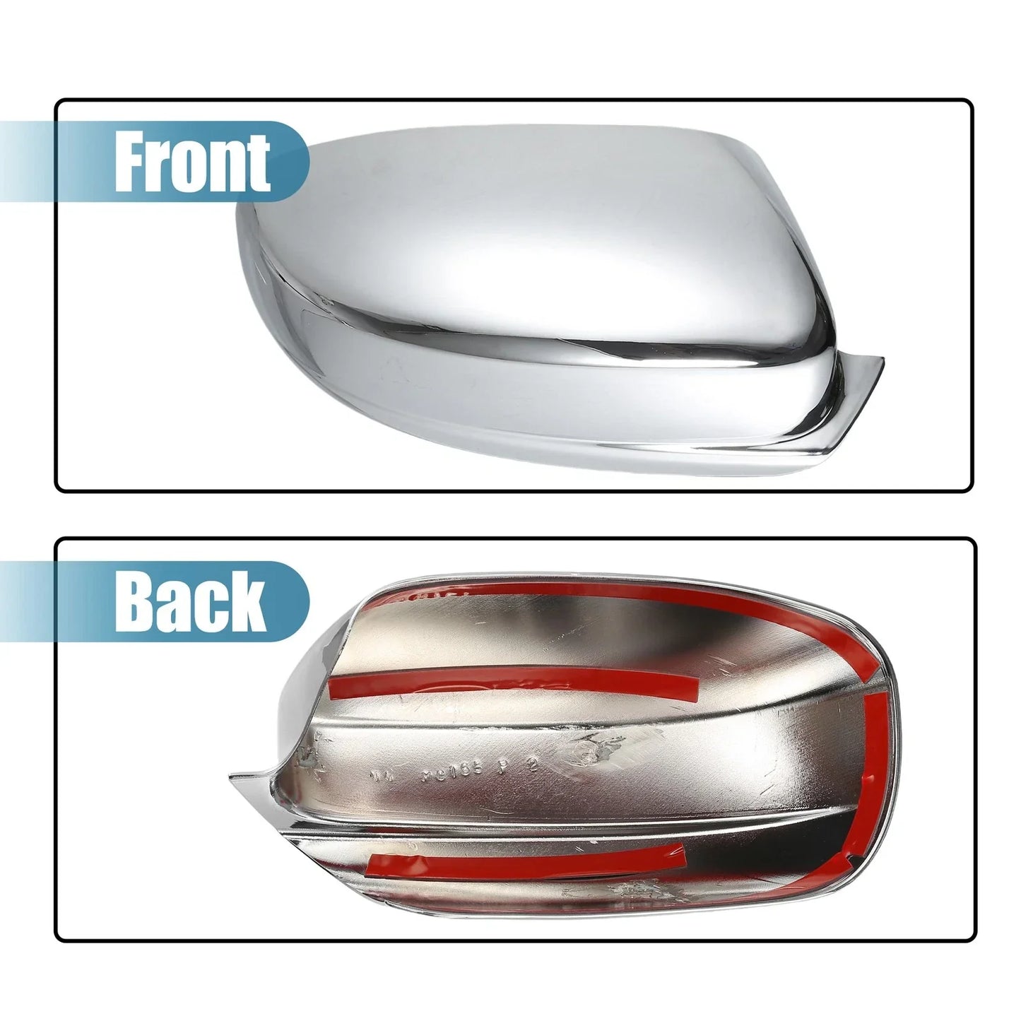 2 x Chrome Plated Full Mirror Cover Caps for Dodge Charger (2011-2022)