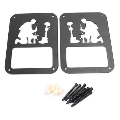 Soldier Style Rear Tail Lamp Guards for Jeep Wrangler JK (2007-2016)