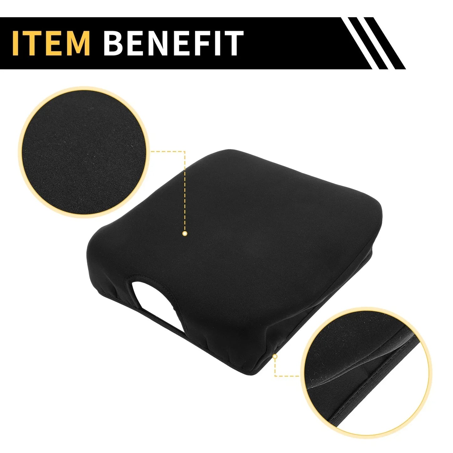Center Console Lid Armrest Cover for Dodge Ram (2010-2023) - Microfiber Leather