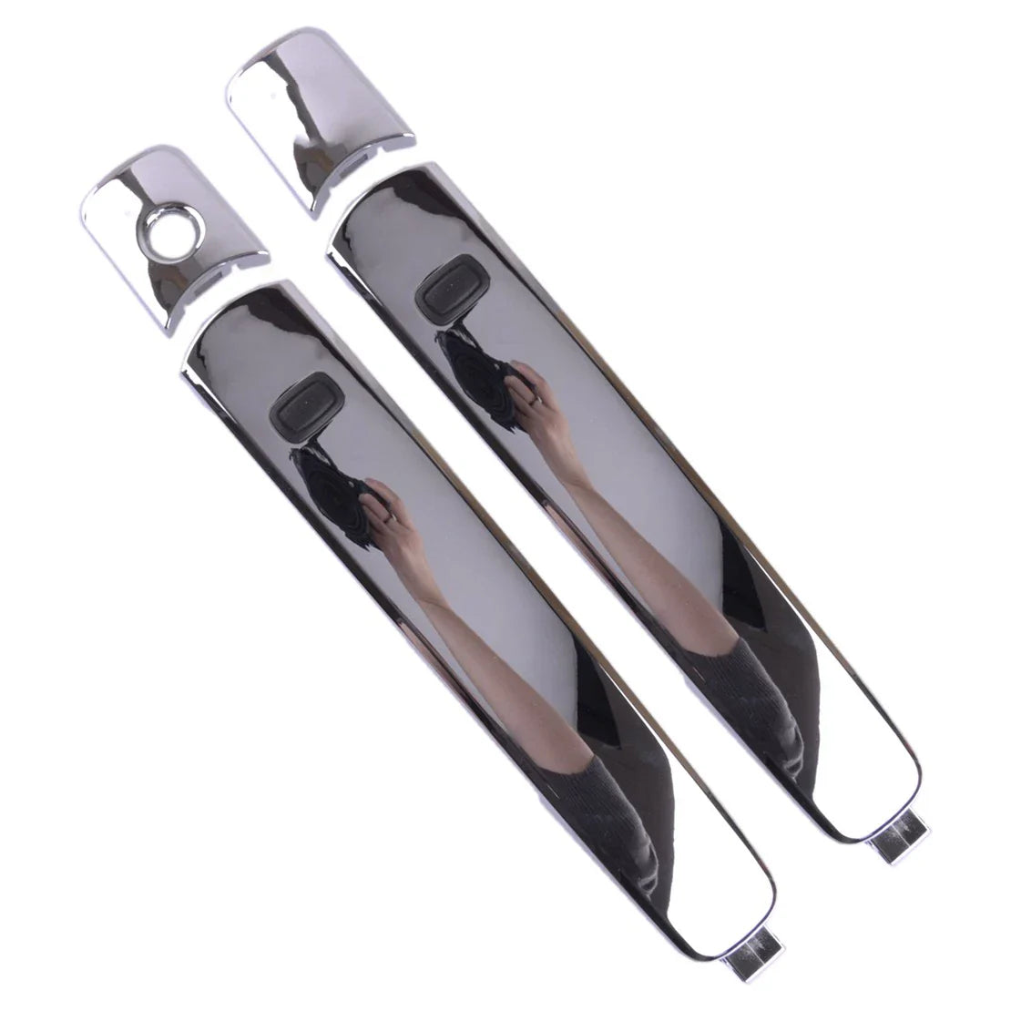 2 x Silver Front Outer Door Handles Set for Nissan X-Trail SUV (2007-2014)