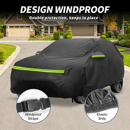 Waterproof 210D-PU Car Cover for Mercedes-Benz GLC 2015-2023 with Zipper