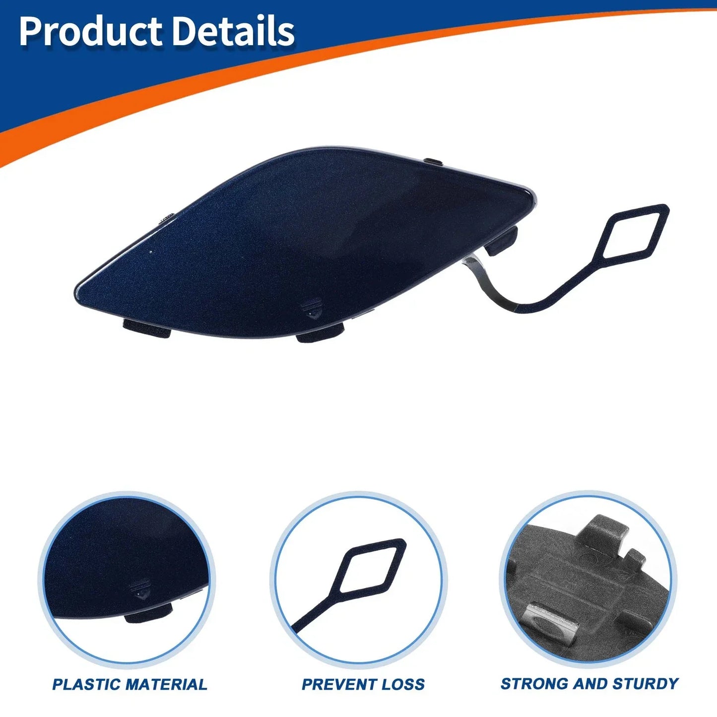 Front Car Bumper Tow Hook Cover for Mercedes-Benz (2012-2018) Jewelry Blue