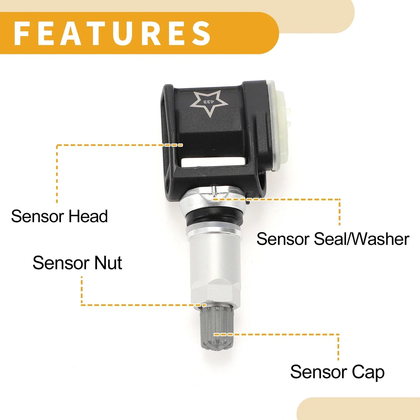 Tire Pressure Sensor for Mercedes-Benz CLS450 2019-2023 433MHz