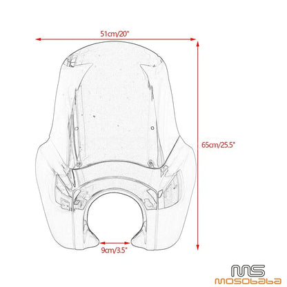 5.75'' LED Headlight Fairing Windshield for Harley Low Rider S114 S117 (2021-2023)