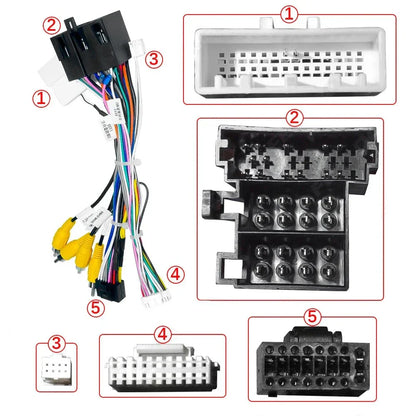 16PIN Android Radio Power Cable Adapter with Canbus Box for Changan Eado