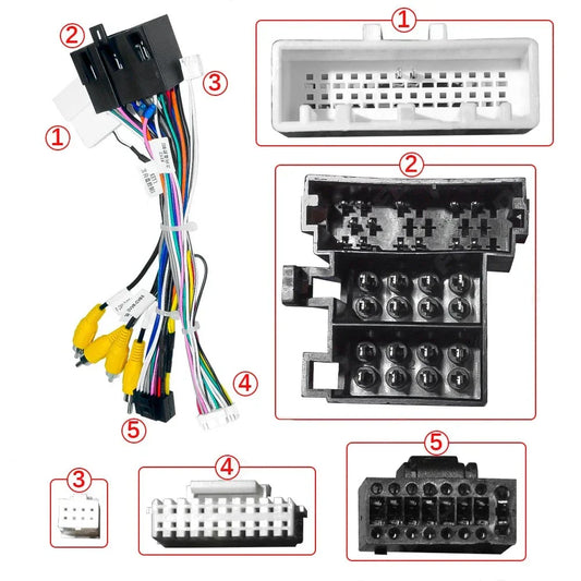 16PIN Android Radio Power Cable Adapter with Canbus Box for Changan Eado
