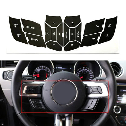 Steering Wheel Button Repair Decals Stickers for Mustang (2015–2018)