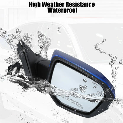 5 Pin Right Side Exterior Door Mirror Assembly Blue for Honda Civic (2016-2020)