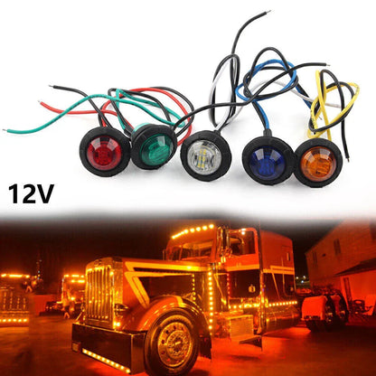 12V 3/4" LED Clearance Marker Lights for Truck SUV Trailer