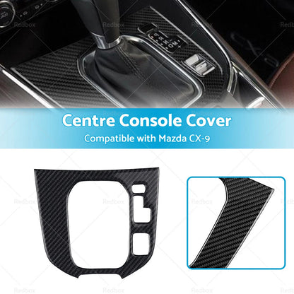Center Console Gear Shift Cover Frame for Mazda CX-9 (2016-2022) Carbon Fiber
