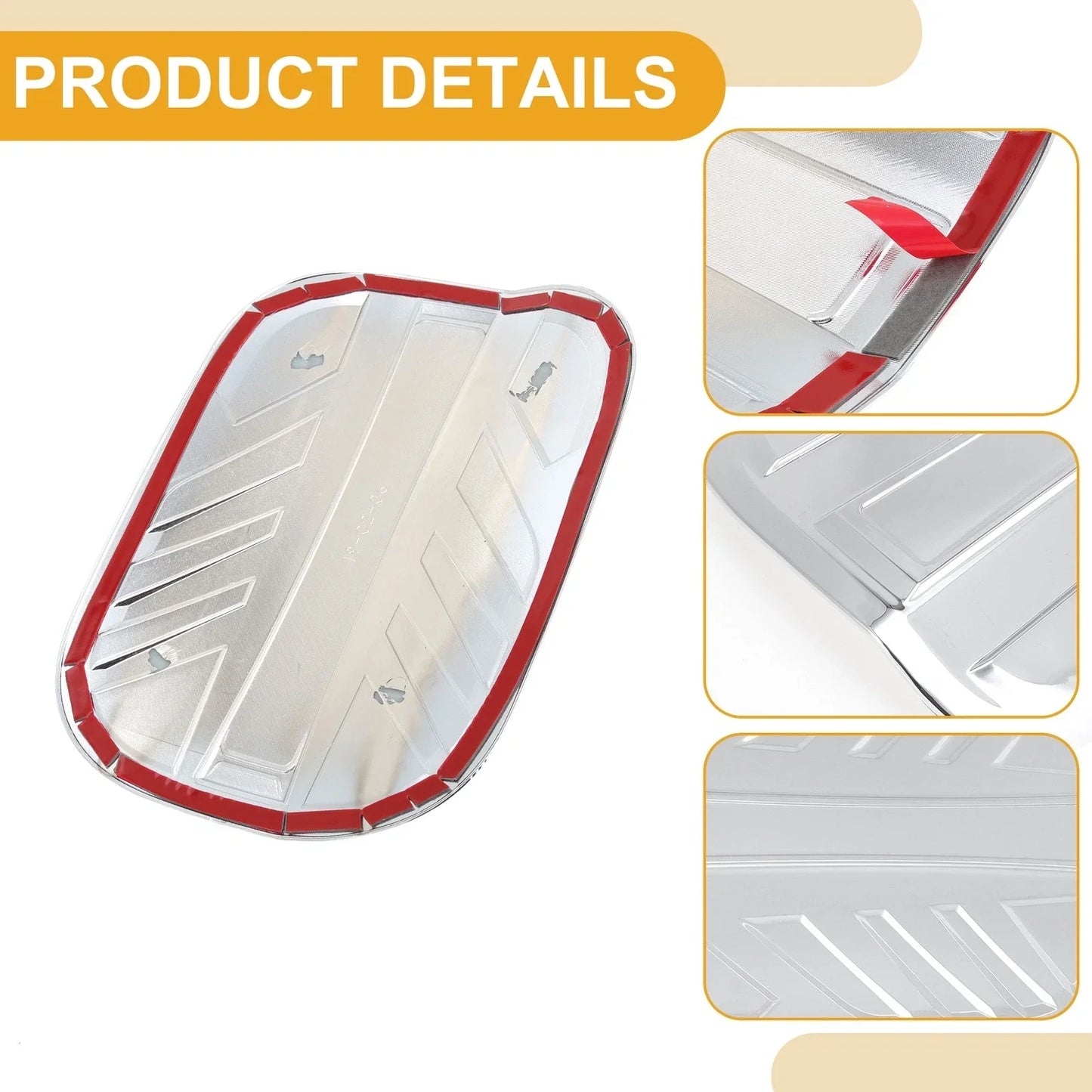 Fuel Tank Door Cap for Hyundai Santa Fe (2019-2025) Chrome Silver Tone