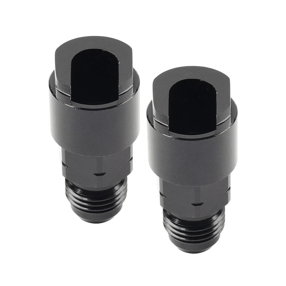 Black 6AN Male to 5/16" EFI Fuel Rail Adapter Fitting for Car Model