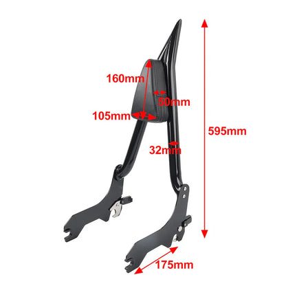 Sissy Bar Passenger Backrest for Harley Street Bob FXBB 114 FLHCS FLDE (2018-2023)