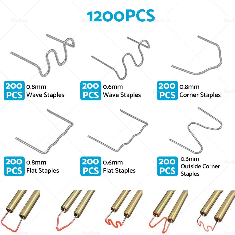 1200PCS Steel Hot Stapler Staples for Plastic Welder Car Bumper Repair
