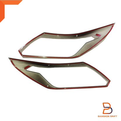 Matte Black Headlight Lamp Cover Trim for Holden Colorado Trailblazer (16-23)