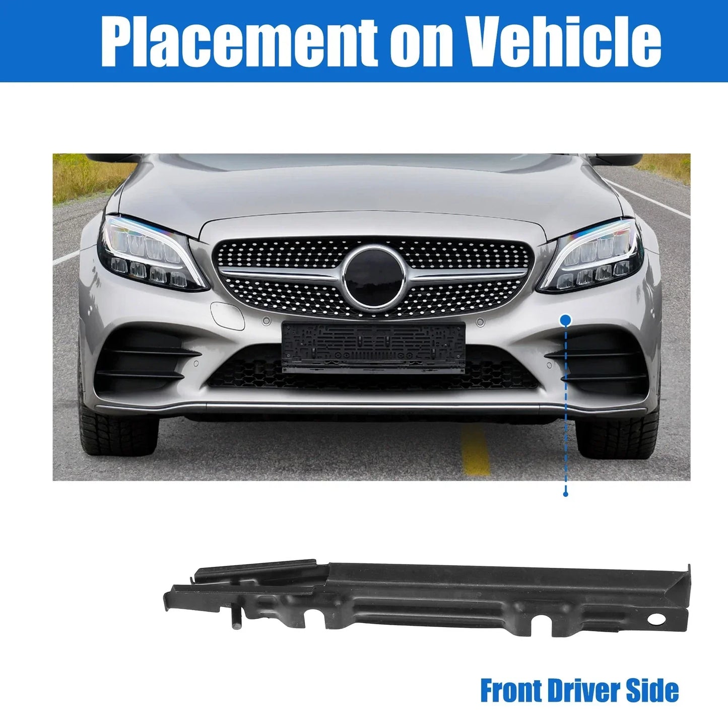 Front Right Upper Bumper Cover Support Bracket for Mercedes-Benz CLK63 (2007)
