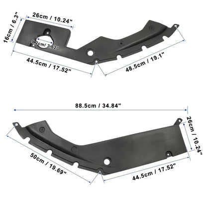 2 x Engine Bay Side Panel Covers with Screws for Honda Civic (2016-2020)