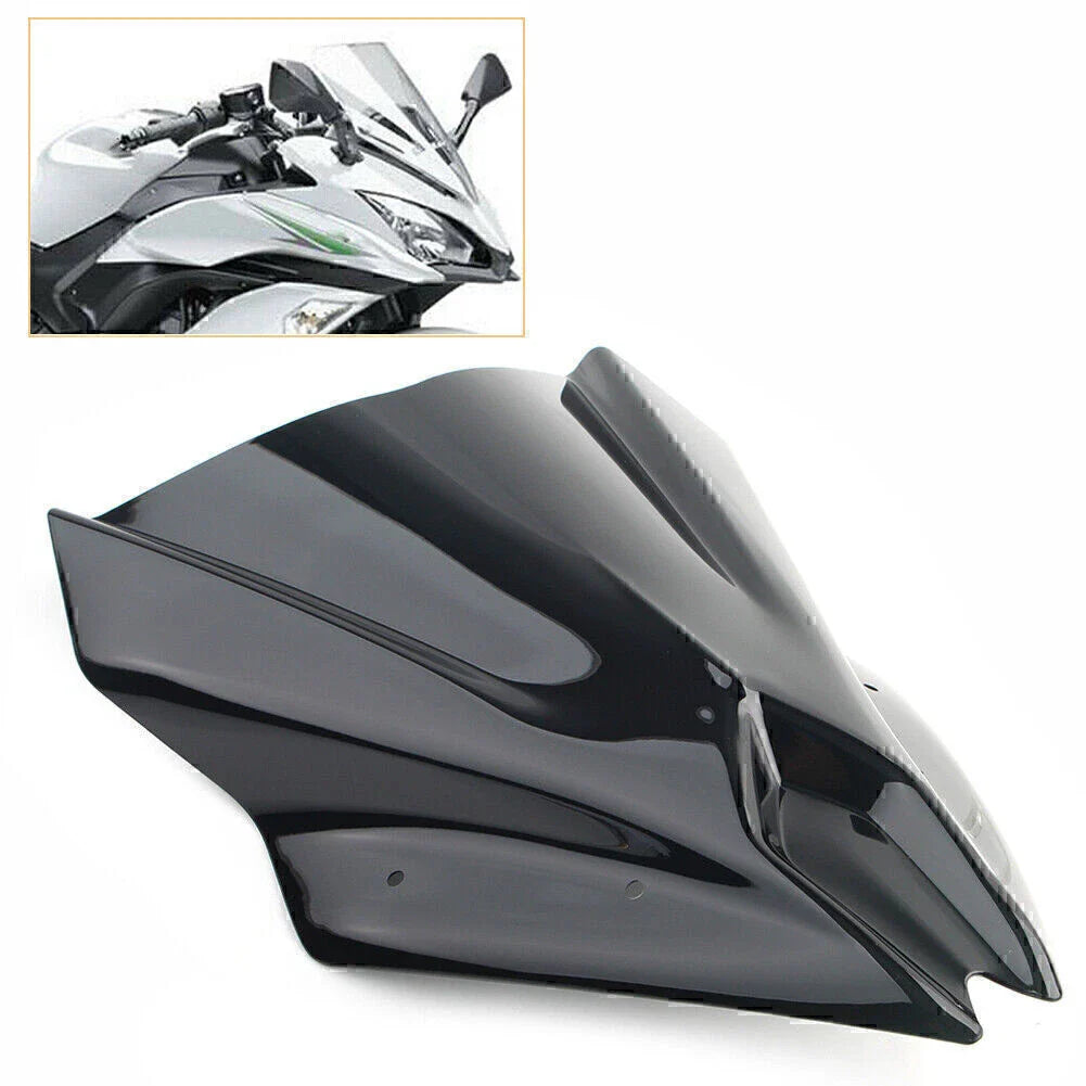 ABS Motorcycle Windscreen Black Windshield for Kawasaki Ninja 650 (2017-2019)