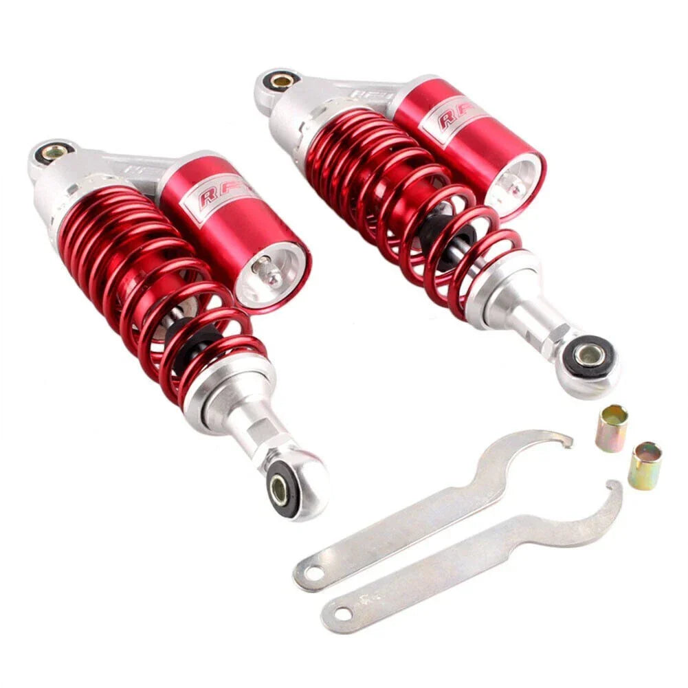 280mm 11" Air Shock Absorbers Pair for Scooter Bike Moped Red