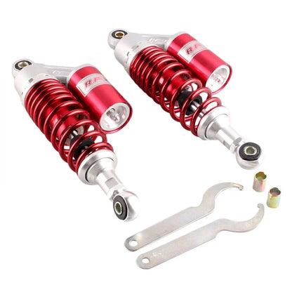 280mm 11" Air Shock Absorbers Pair for Scooter Bike Moped Red