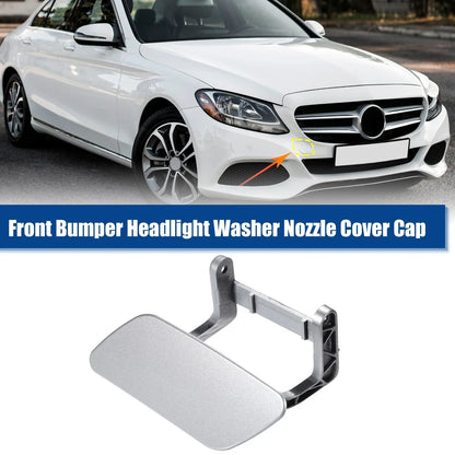 Bumper Headlight Washer Cover for Mercedes ML (2012-2015) Silver Tone