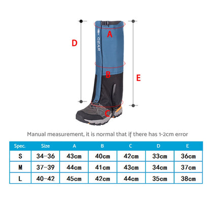 Waterproof Gaiters for Outdoor Hiking Boots - Snake & Snow Leg Protection