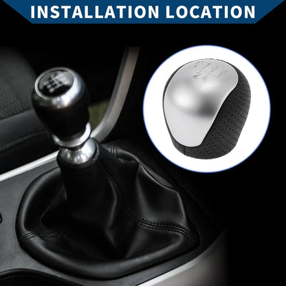 5 Speed Manual Gear Shifter Knob for Hyundai Elantra (2009-2012) Black Leather