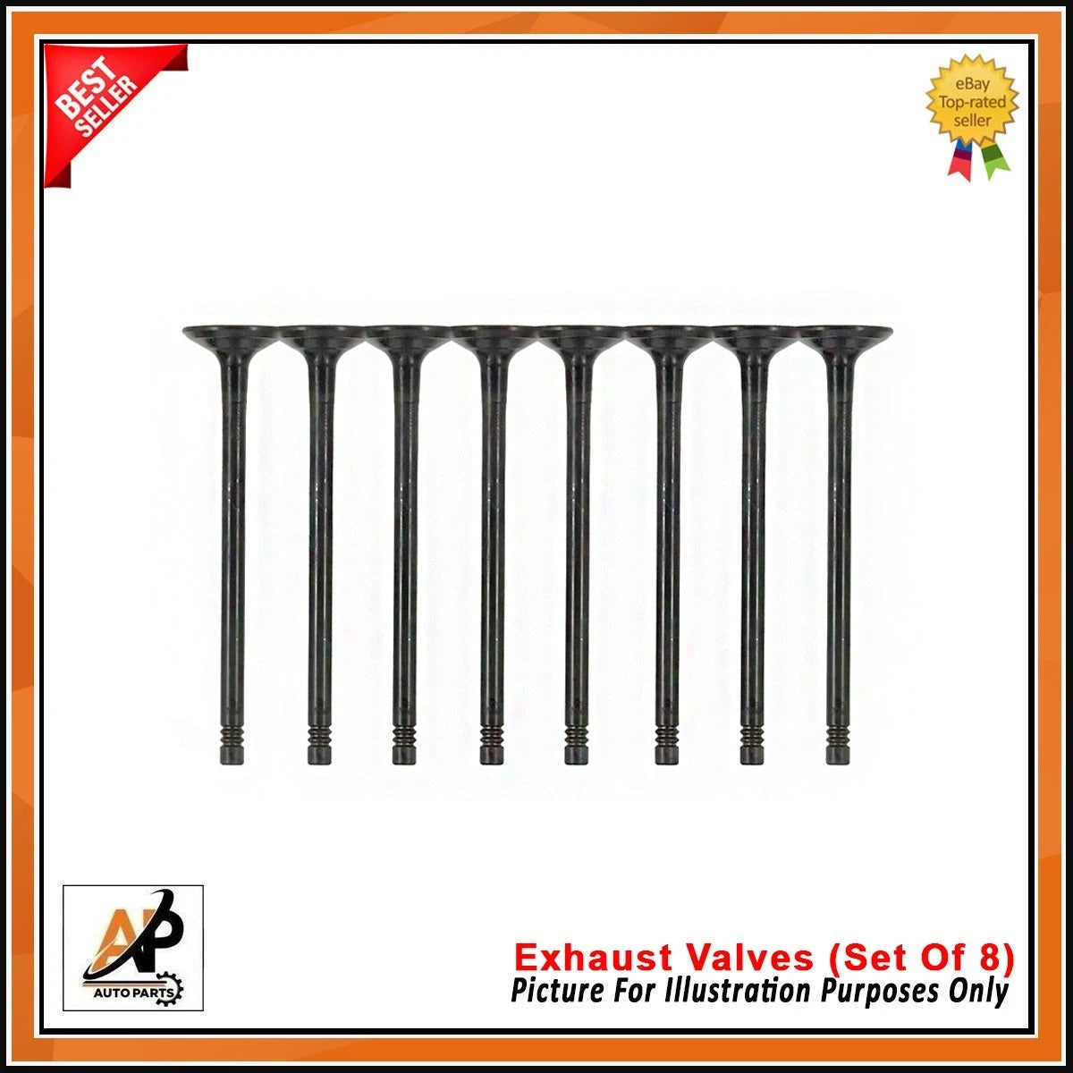 Exhaust Valves Set of 8 for Hyundai Staria Tucson Sportage 2.2 Diesel (2.0) (2019–2024)