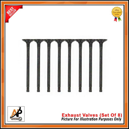 Exhaust Valves Set of 8 for Hyundai Staria Tucson Sportage 2.2 Diesel (2.0) (2019–2024)