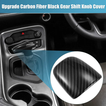 Carbon Fiber Gear Shift Knob Cover for Dodge Challenger Charger (2015-2023)