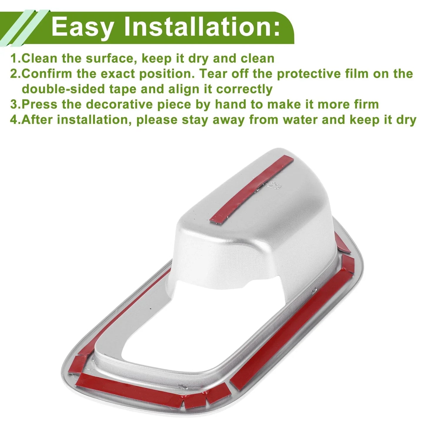 Interior Door Handle Bowl Cover Trim for Honda Pilot (2023-2024) Silver ABS