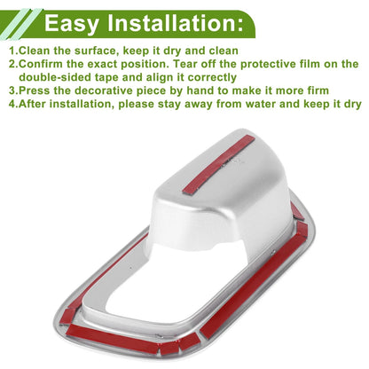 Interior Door Handle Bowl Cover Trim for Honda Pilot (2023-2024) Silver ABS