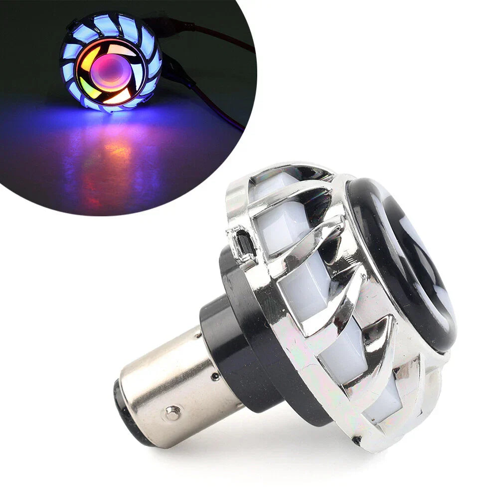 LED Motorcycle Tail Brake Lights - Colorful Angel Eye Strobe