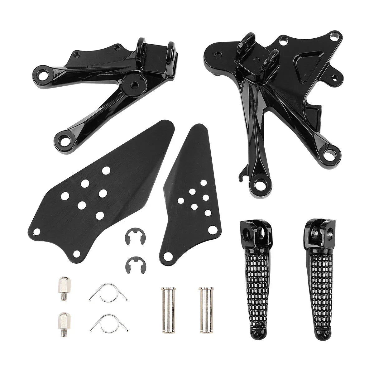 Black Front Footrest Footpeg Bracket for KAWASAKI ZX10R 2006-2010