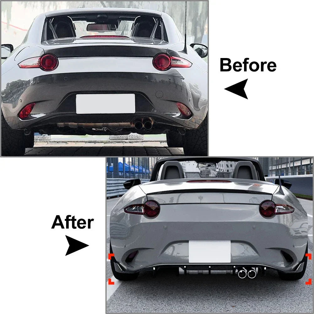 Rear Bumper Diffuser Lip for Mazda MX-5 Miata (2016-2025) Glossy Black