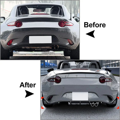 Rear Bumper Diffuser Lip for Mazda MX-5 Miata (2016-2025) Glossy Black
