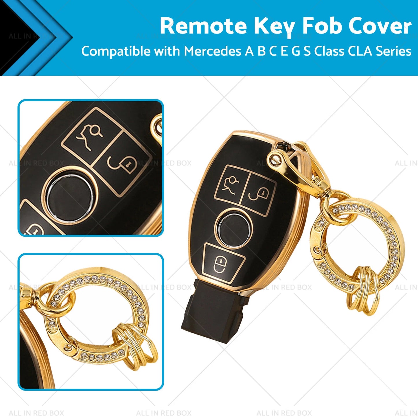 TPU Remote Key Fob Cover for Mercedes A B C E G S Class CLA