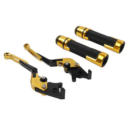 Folding Gold Brake Clutch Lever Grip Set for Yamaha FZ MT 07 09 (2014-2020)