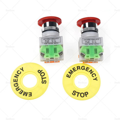 Emergency Stop Button Red Mushroom Push Switch for Various Models