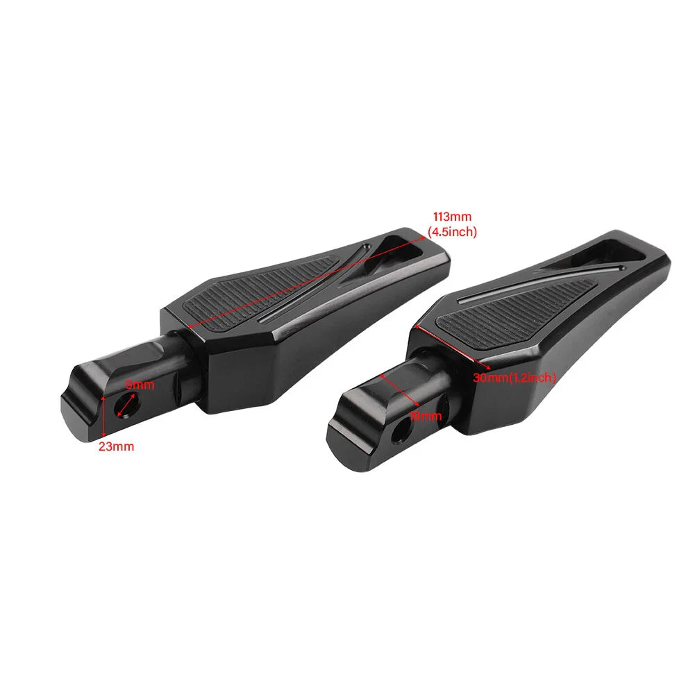 Mini Foot Pegs for Harley Softail Street Bob (2018-2023) Black