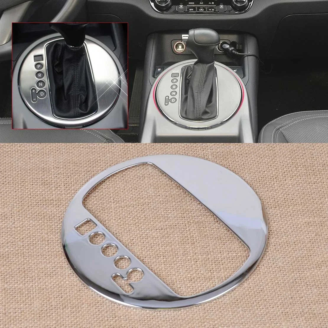 Inner Gear Knob Frame Shift Linkage Cover for Kia Sportage (2010-2016)