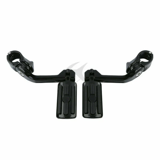1 1/4" 32mm Long Angled Highway Bar Footpegs Mount for Harley