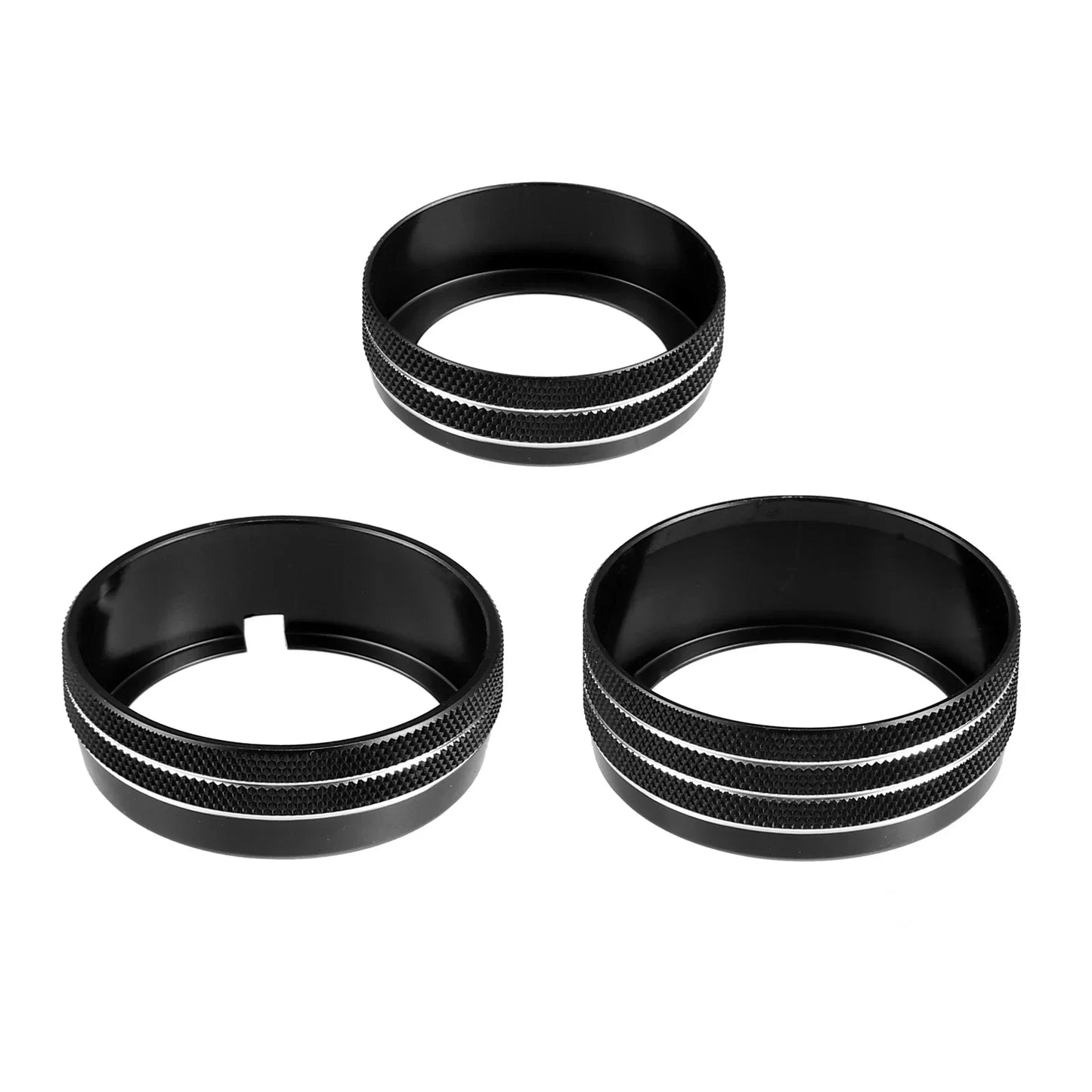 AC Switch Knob Cover Ring Trim for Dodge Ram 1500 - 4 x Black