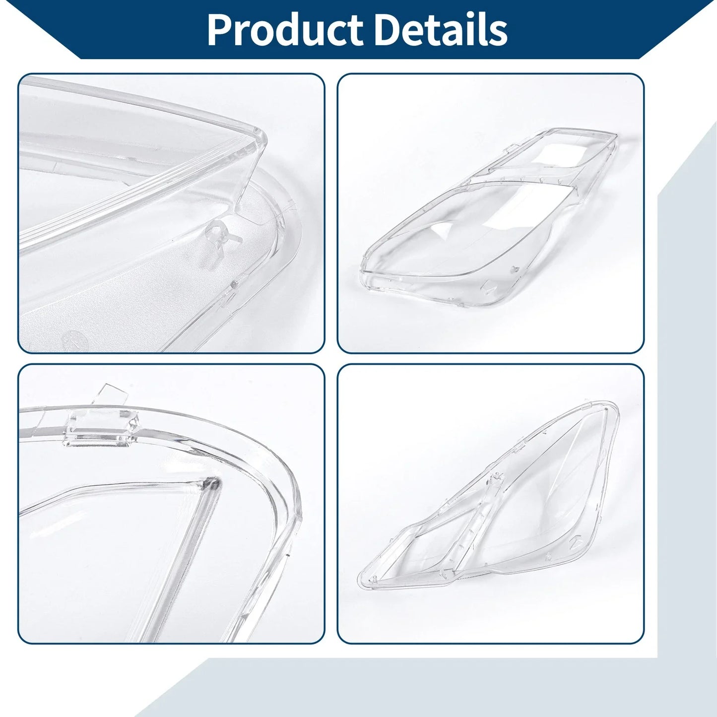 Car Front Right Headlight Lens Cover for Mercedes-Benz E350 (2009-2016)